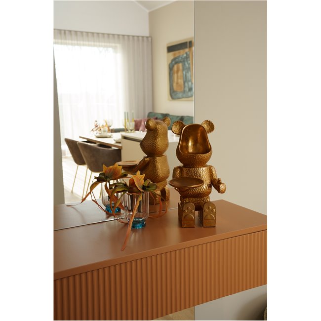 Dekoratiivne kuju Bear koos salvega, H33.5x19x20cm