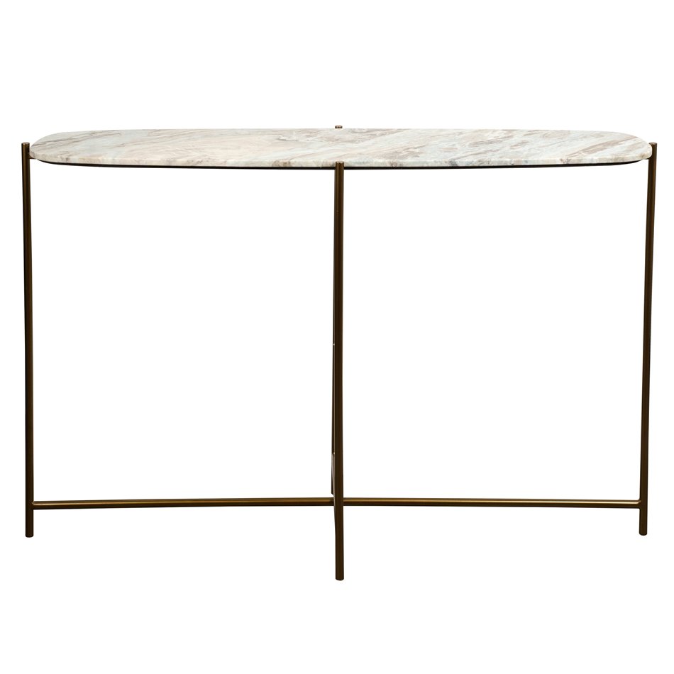 Console table Toronto, metal/marble, H80x120x29cm