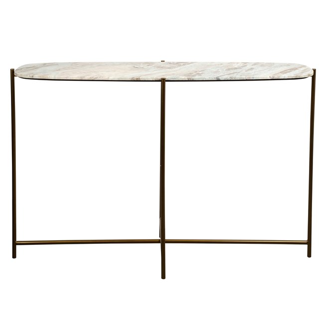 Console table Toronto, metal/marble, H80x120x29cm
