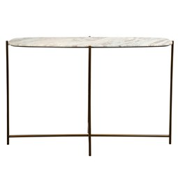 Console table Toronto, metal/marble, H80x120x29cm