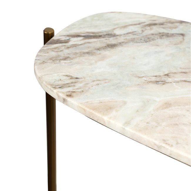 Console table Toronto, metal/marble, H80x120x29cm