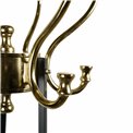 Coat hanger Jorens, black/gold color, metal, H166x39x39cm