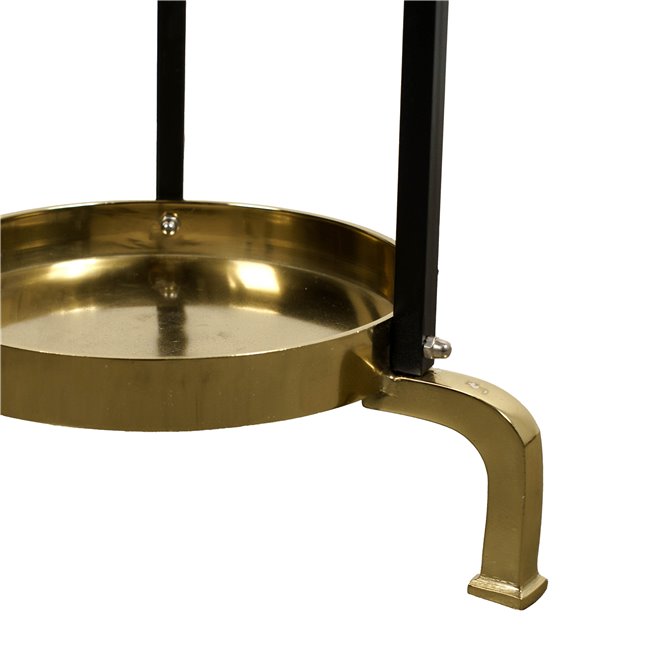 Coat hanger Jorens, black/gold color, metal, H166x39x39cm