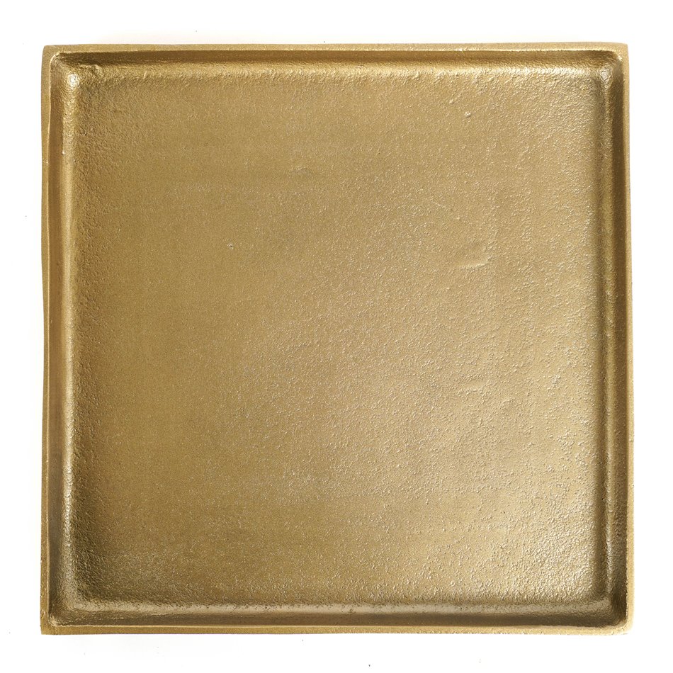 Metal tray Jorina gold, 25x25cm H2cm