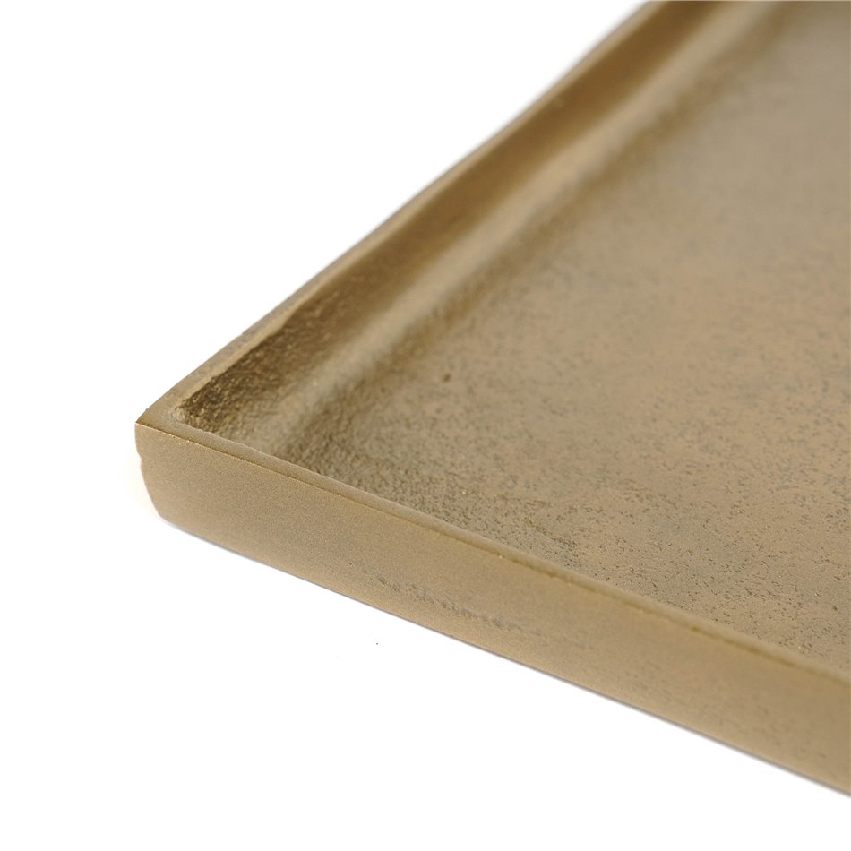Metal tray Jorina gold, 25x25cm H2cm