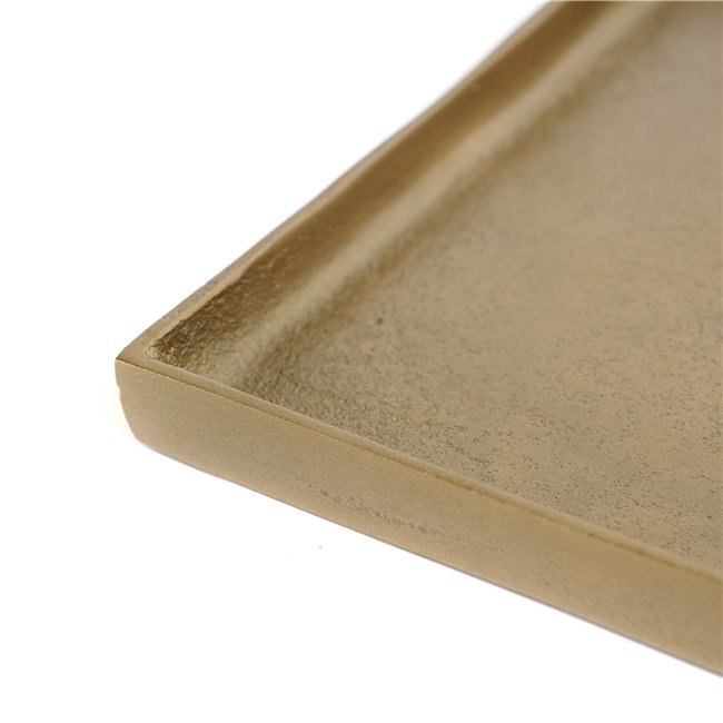 Metal tray Jorina gold, 25x25cm H2cm
