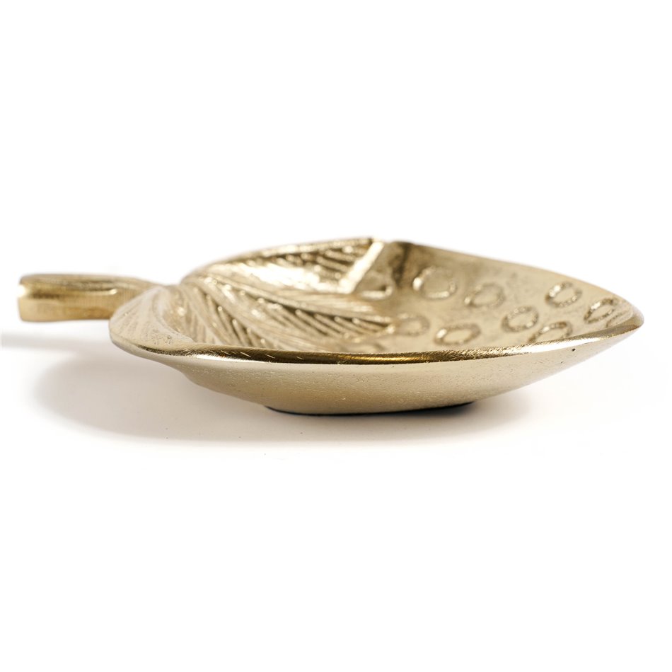 Decorative tray Julla gold, metal, 19x14cm H3cm