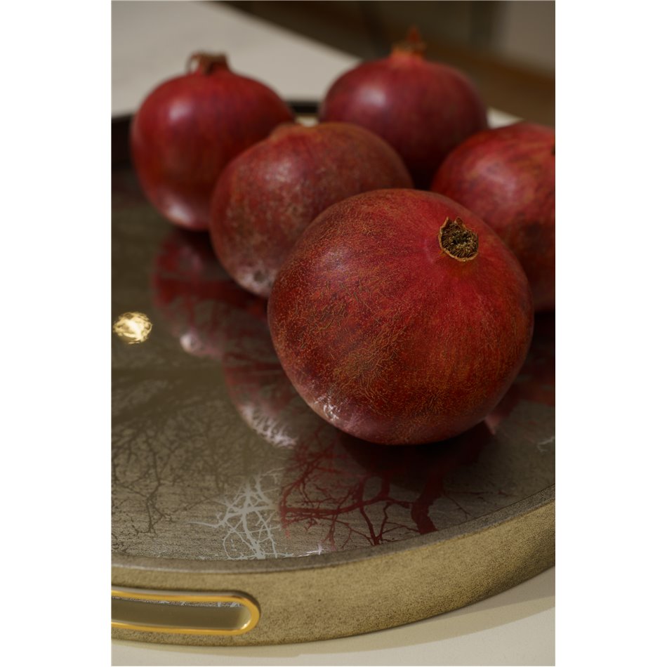 Decorative tray round Furiollo M, D36.7cm, H4cm