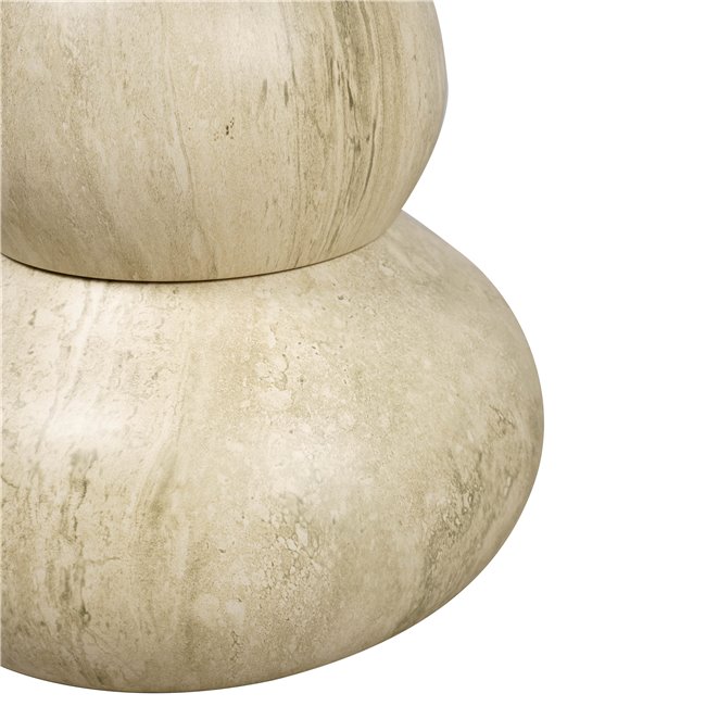 Side table Walersdorf, sintered stone/metal, D45cm H49cm