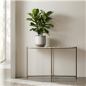 Console table Toronto, metal/marble, H80x120x29cm