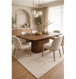 Обеденный стол Oliveto, MDF/ореховый шпон, 220x100cm H76cm