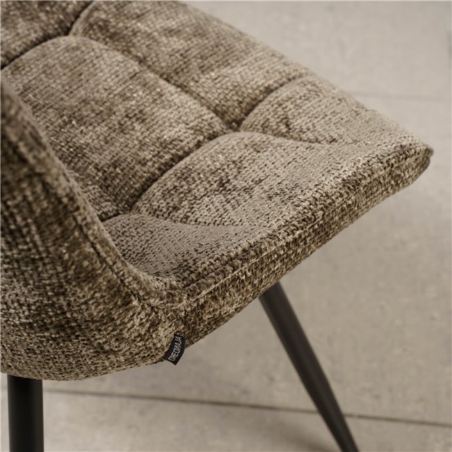 Dining chair Timmendorfo 43, rotatable 180 degrees, brown, H85x59x52cm, seat height 45.5cm