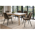 Dining chair Timmendorfo 43, rotatable 180 degrees, brown, H85x59x52cm, seat height 45.5cm