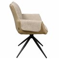 Dining chair Trinta 03, beige/light brown, rotatable 180 degrees, H87.5x61x64cm, seat height 49.5cm