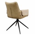Dining chair Trinta 03, beige/light brown, rotatable 180 degrees, H87.5x61x64cm, seat height 49.5cm