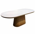 Dining table Trinite, sintered stone/MDF/ash veneer, 200x90cm H77cm
