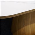 Dining table Trinite, sintered stone/MDF/ash veneer, 200x90cm H77cm