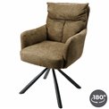 Armchair Arringo, taupe, swivelling 180 degrees, H95x63x57cm, seat height 50cm
