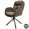 Dining chair Vilando 12, dark grey, rotatable 360 degrees, H90.5x68x60cm, seat height 48cm