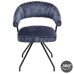 Söögitool Arabella, 180 kraadi pööratav, sinine värv, H58x78x57cm, istumisosa kõrgus 50cm