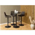 Bar stool Aisa, rotatable 360 degrees, set of 2 pcs, anthracite, H95x47x52.5cm, seat height 65-86cm