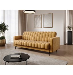 Diivanvoodi Eroneyy, pikendatav, Manhattan 45, samet, kollane, H86x212x89cm