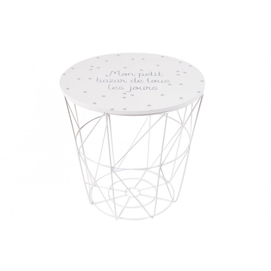 Laud / korv Kumi, valge, H30xD29.5cm