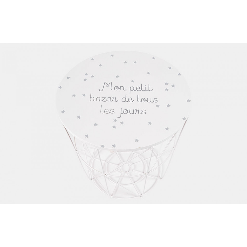 Laud / korv Kumi, valge, H30xD29.5cm