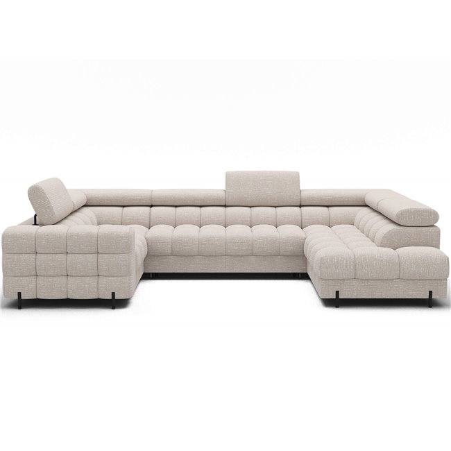 U-kujuline nurgadiivan Efectory R, pikendatav, Baffix 20, beež, H93x346x205cm