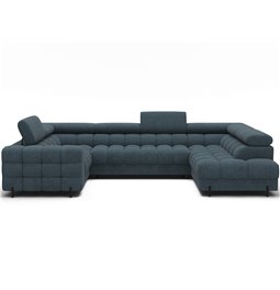 U-shaped sofa Efectory R, sleeping function, Jaffray 40, blue, H93x346x205cm