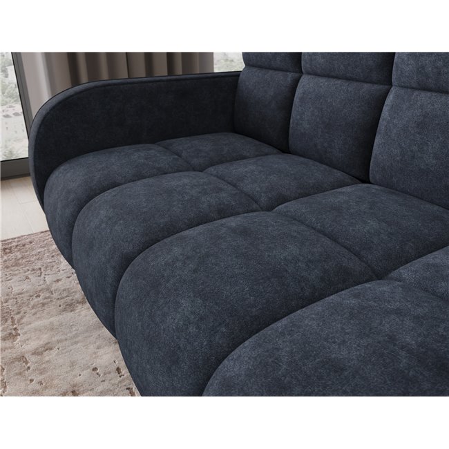 Diivanvoodi Eldeverio 3-kohaline, pikendatav, Aura 40, samet, sinine, H83x154x103cm