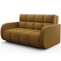 Sofa bed Eldeverio 3-seater, sleeping function, Aura 45, velvet, yellow, H83x154x103cm