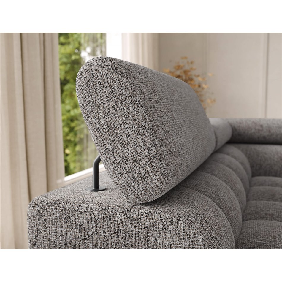 U-shaped sofa Elferaria L, sleeping function, Pellerito 20, grey, H93x358x202cm
