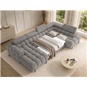 U-shaped sofa Elferaria R, sleeping function, Pellerito 20, grey, H93x358x202cm