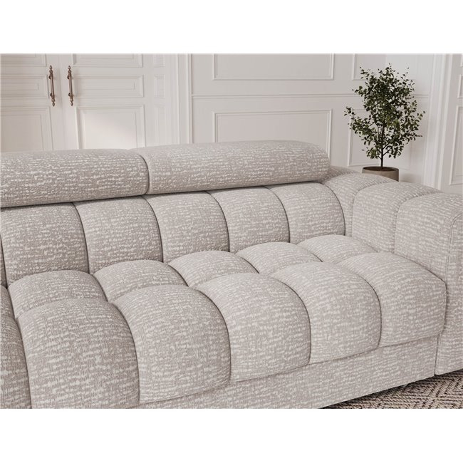 Sofa bed Efestello, sleeping function, Baffix 03, grey, H96x260x100cm