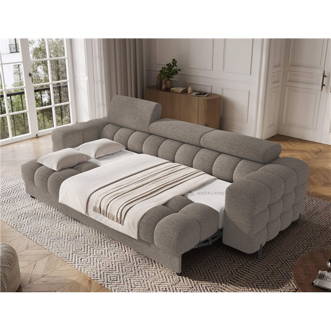 Diivanvoodi Efestello, pikendatav, Royal 20, bukleekangas, pruun, H96x260x100cm