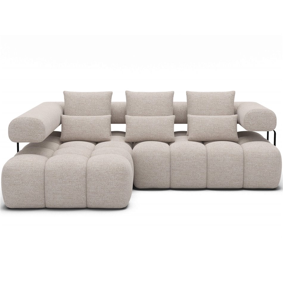 Nurgadiivan Elevvi L, pikendatav, Bazalt 18, beež, H102x260x184cm