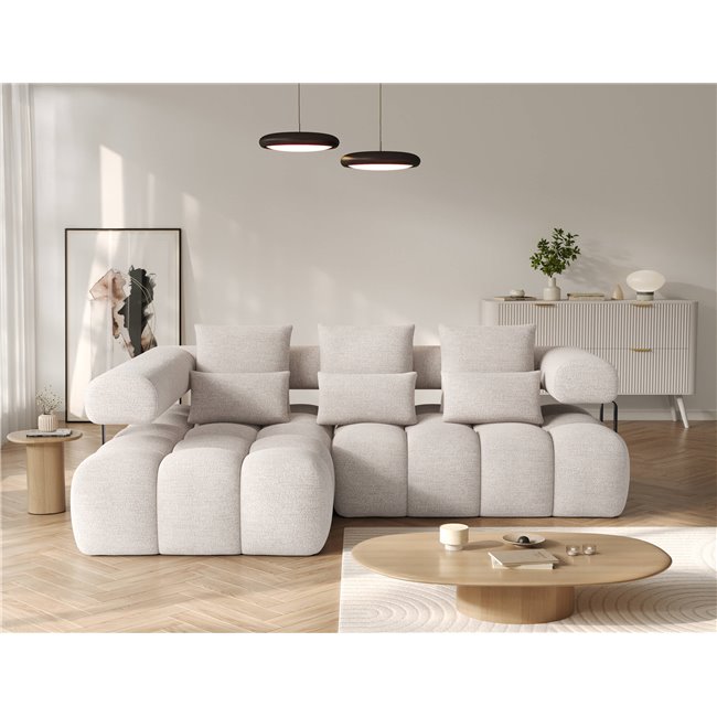 Nurgadiivan Elevvi L, pikendatav, Bazalt 18, beež, H102x260x184cm