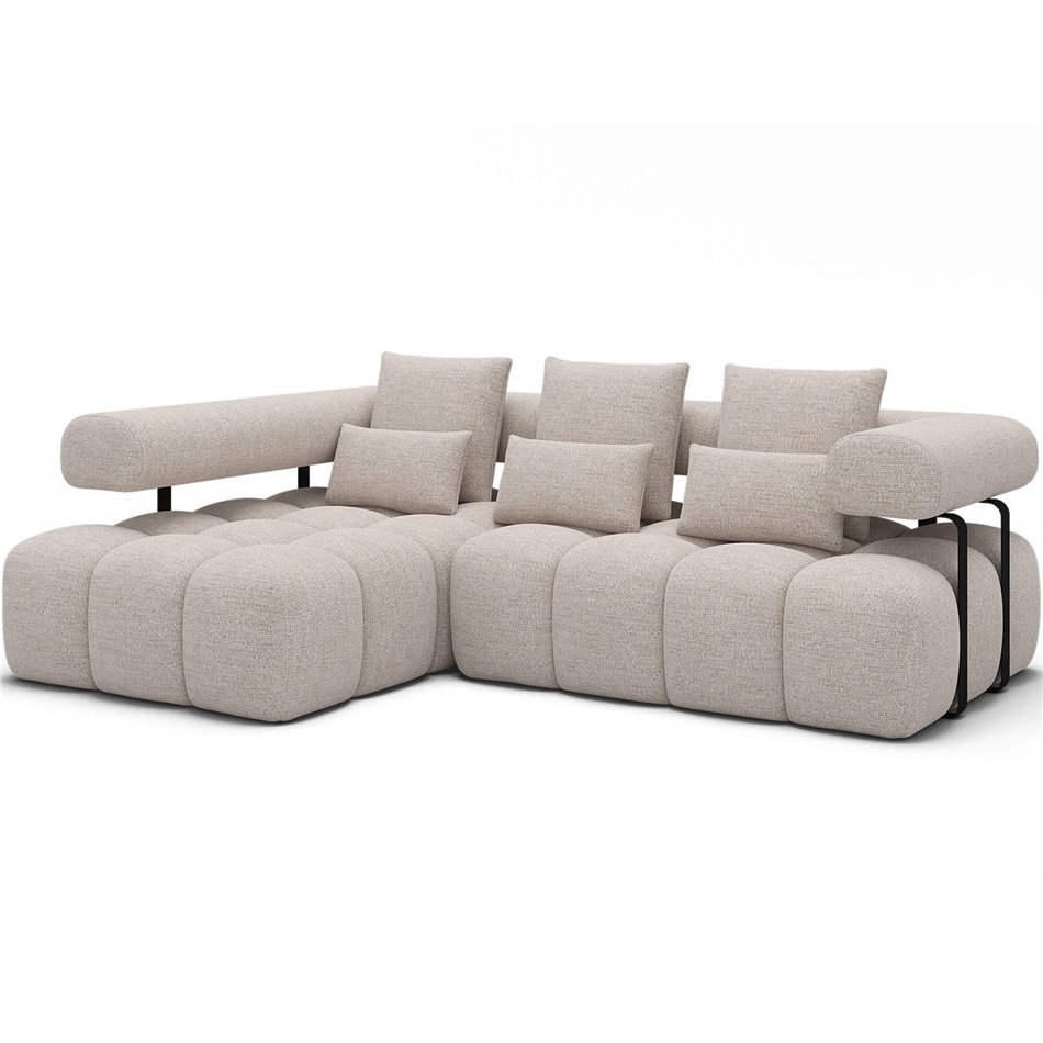 Nurgadiivan Elevvi L, pikendatav, Bazalt 18, beež, H102x260x184cm