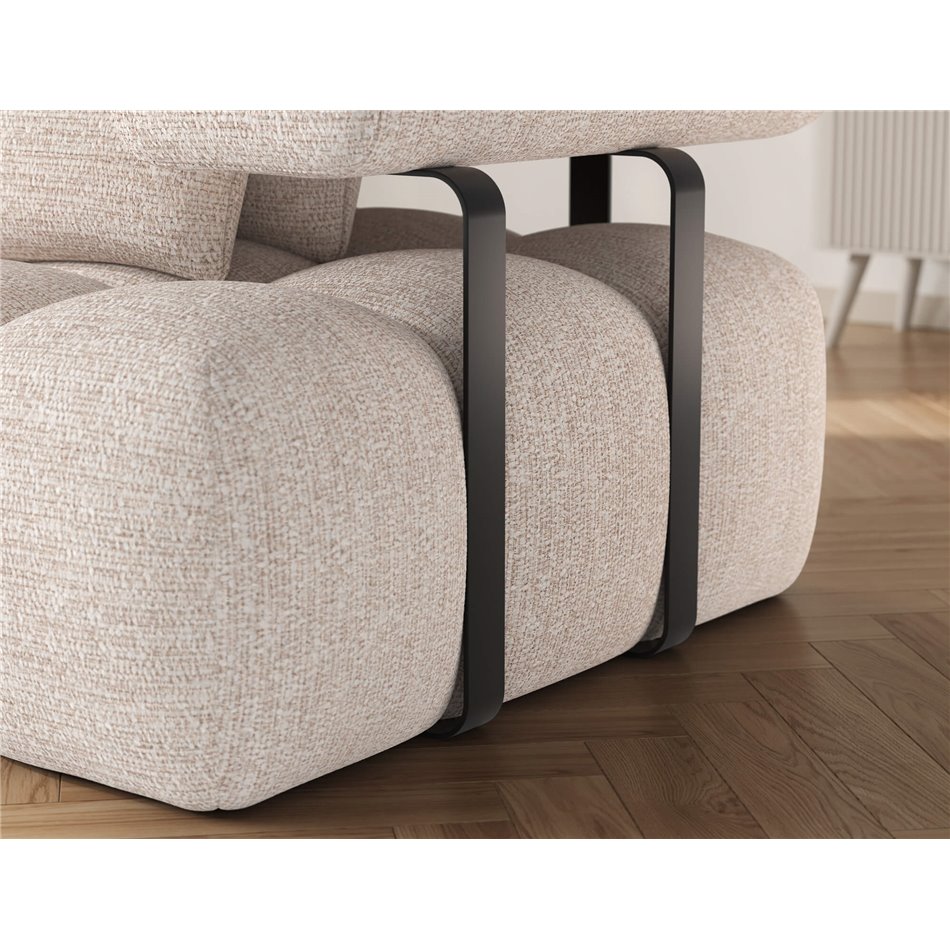 Nurgadiivan Elevvi L, pikendatav, Bazalt 18, beež, H102x260x184cm