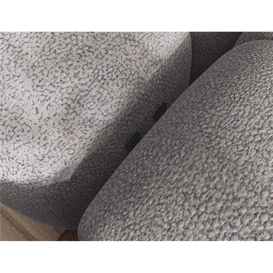 Угловой диван Elevvi R, раздвижной, Paolli 04, серый, H102x260x184cm