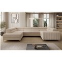U-shaped sofa Eluis L, sleeping function, Jarell 18, corduroy, beige, H92x347x202cm