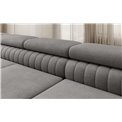 U-shaped sofa Eluis L, sleeping function, Monolith 85, velvet, grey, H92x347x202cm