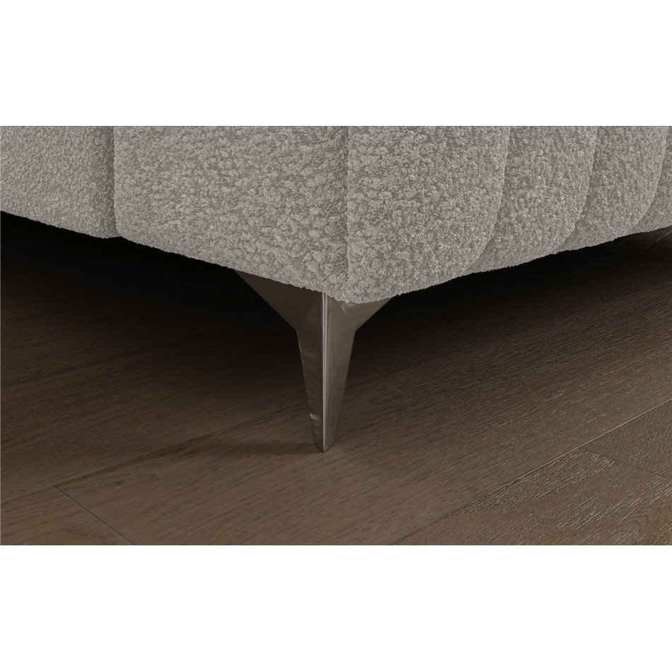 U-shaped sofa Eluis R, sleeping function, Royal 01, boucle, white, H92x347x202cm