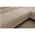 U-shaped sofa Eluis R, sleeping function, Jarell 18, corduroy, beige, H92x347x202cm