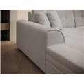 U-shaped sofa Evento Symmetrical, sleeping function, Jarell 18, corduroy, beige, H78x359x165cm