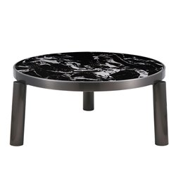 Kohvilaud Edland ST, paagutatud kivi/metall, D90cm H40cm