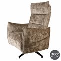 Electric recliner Amandy cremona-24 K, 2 motors, brown, rotatable 360 degrees, H74-110x76x90-158cm, seat height 40-51cm