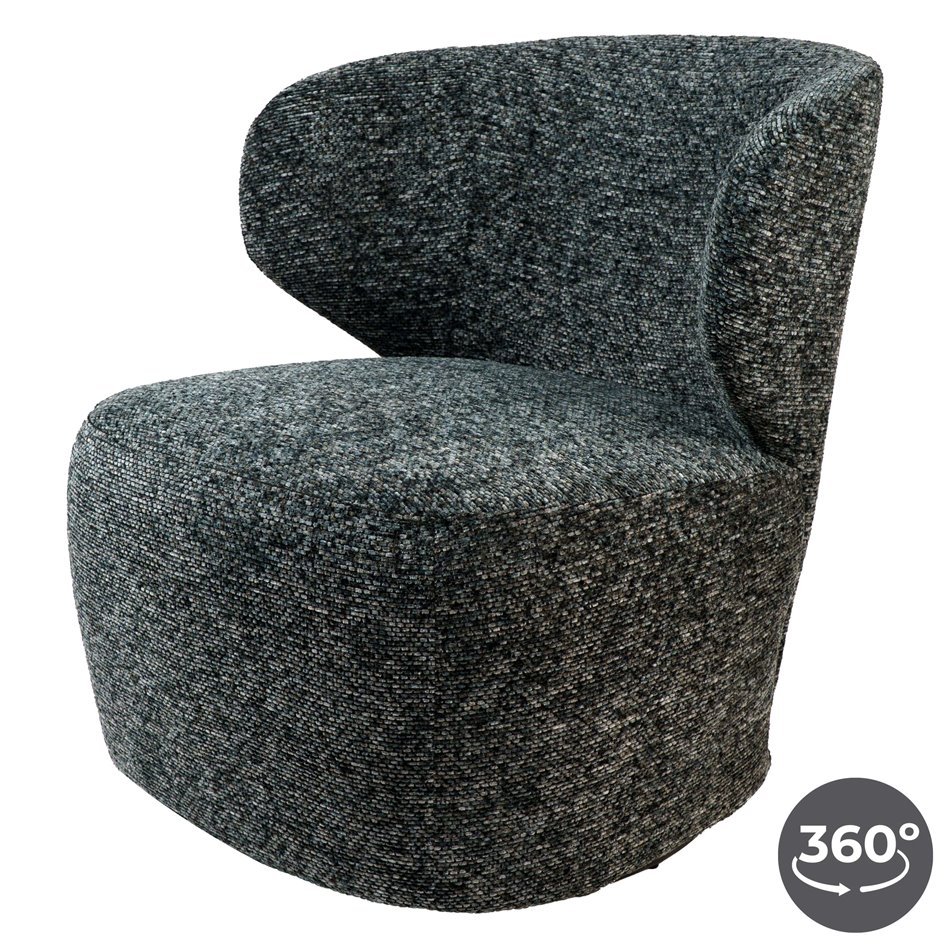 Armchair Daras, swivel 360, H76x76x73cm, seat 43cm