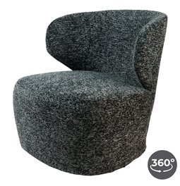 Armchair Daras, swivel 360, H76x76x73cm, seat 43cm
